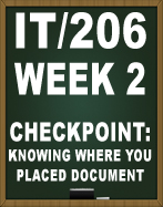 KNOWING WHERE YOU PLACED YOUR DOCUMENT
